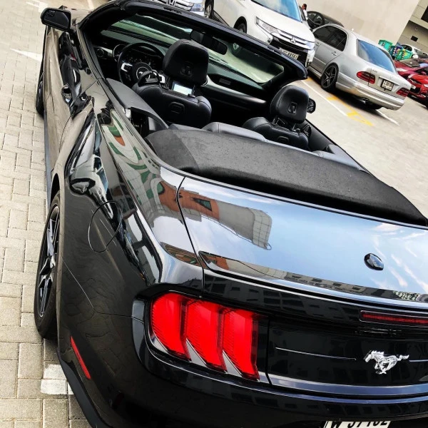  Black Ford Mustang Convertible Photo 3