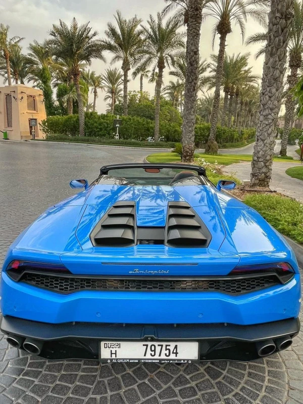  Blue Lamborghini Huracan Spyder Photo 2