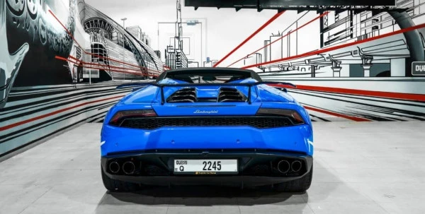  Blue Lamborghini Huracan spyder Photo 3