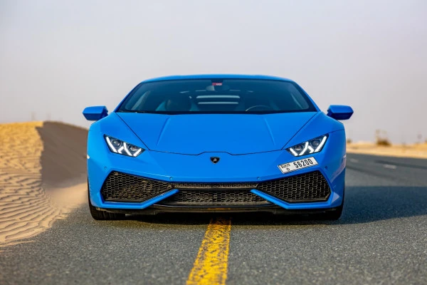  Blue Lamborghini Huracan Photo 4