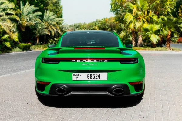  Green Porsche 911 Carrera Turbo S Photo 3
