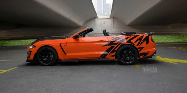  Orange Ford Mustang Photo 2