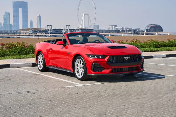  Red Ford Mustang V8 5.0L cabrio Photo 3