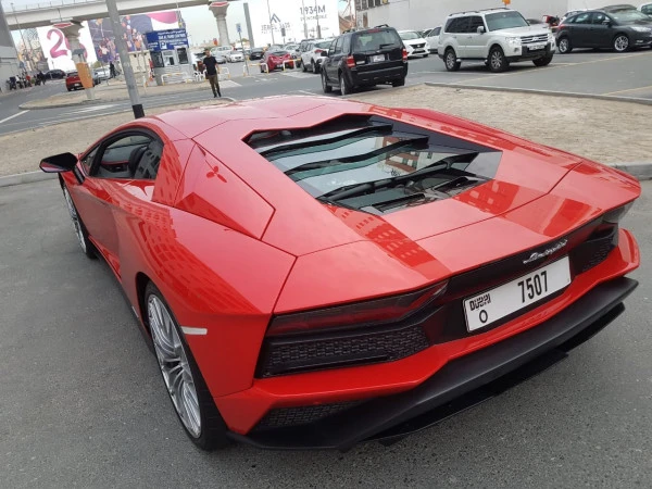  Red Lamborghini Aventador S Photo 3