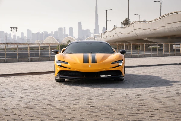  Yellow Ferrari SF90 Photo 3