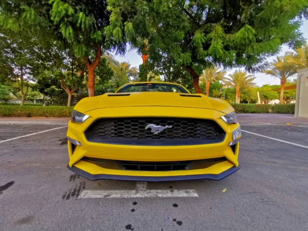  Yellow Ford Mustang cabrio Photo 3